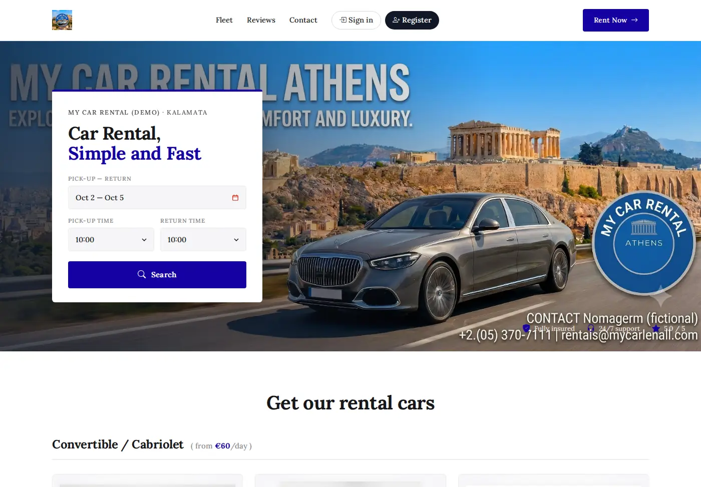 LinkandBook for Car rental