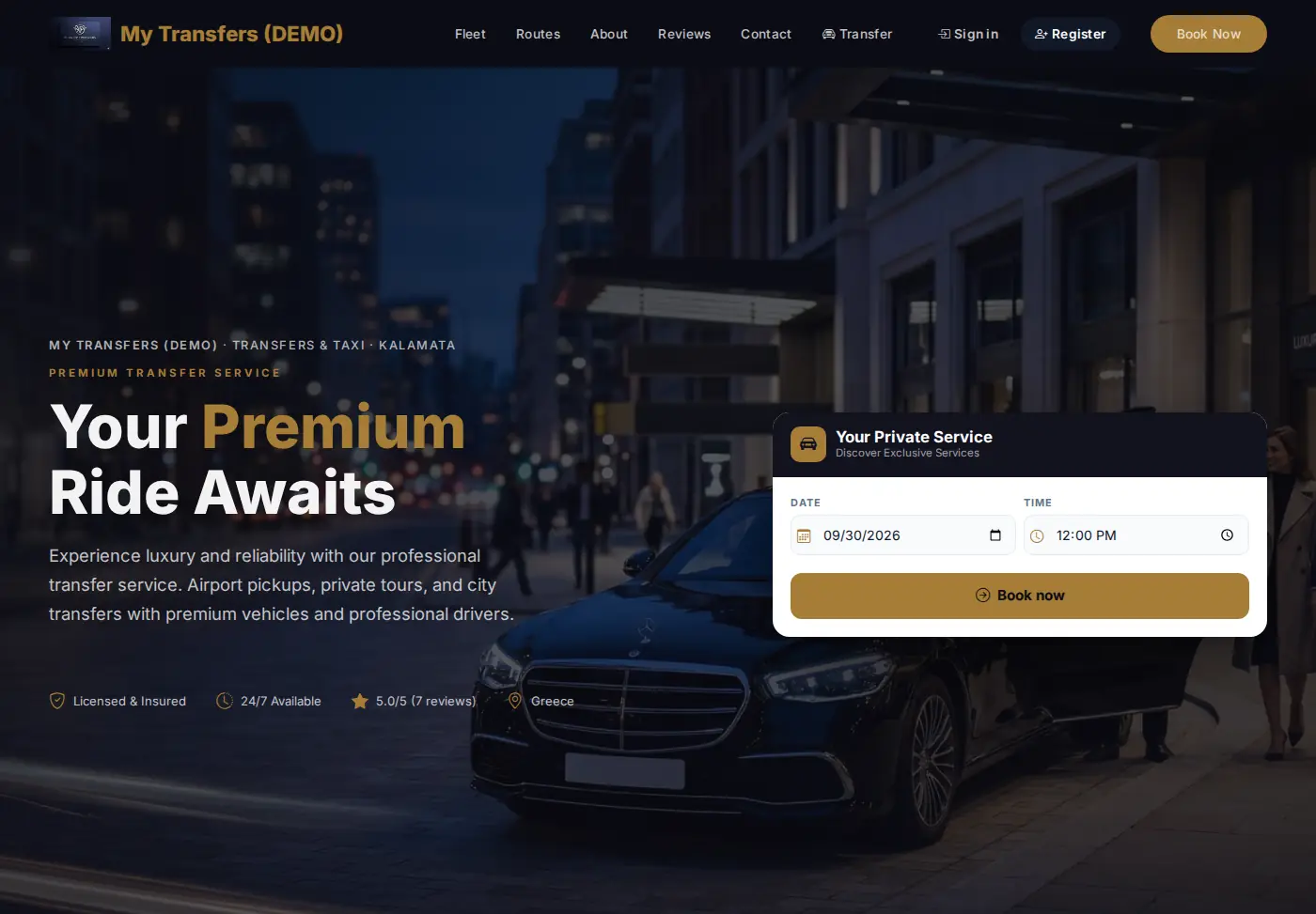 LinkandBook for Transfers & taxis